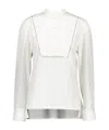 Yves Salomon Poplin Blouse In White
