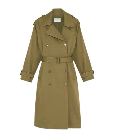 Yves Salomon Long-sleeved Windbreaker In Green