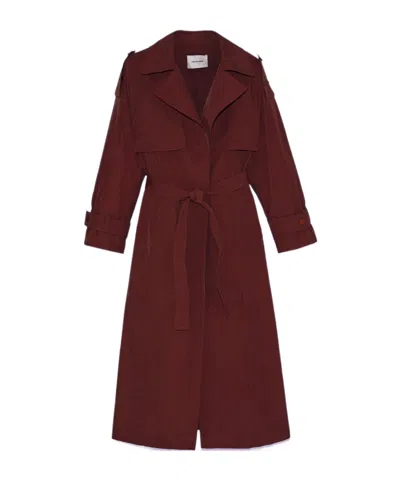 Yves Salomon Long-sleeved Windbreaker In Brown