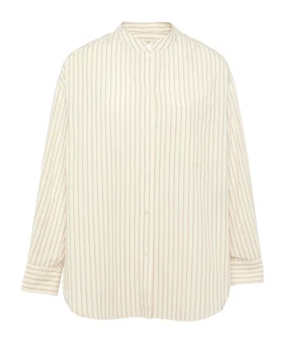 Yves Salomon Long-sleeve Striped Shirt In Multi