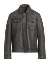Yves Salomon Man Jacket Dark Green Size 44 Lambskin