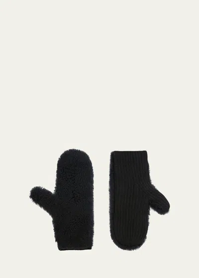 Yves Salomon Merinillo Wool Mittens In Etretat
