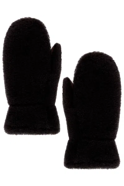 Yves Salomon Shearling Leather-trimmed Gloves In Black