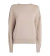 Yves Salomon Merino Wool Sweater In Beige