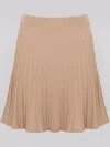 Yves Salomon Mini Pleated Skirt In Neutrals