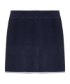 Yves Salomon Suede Skirt In Black