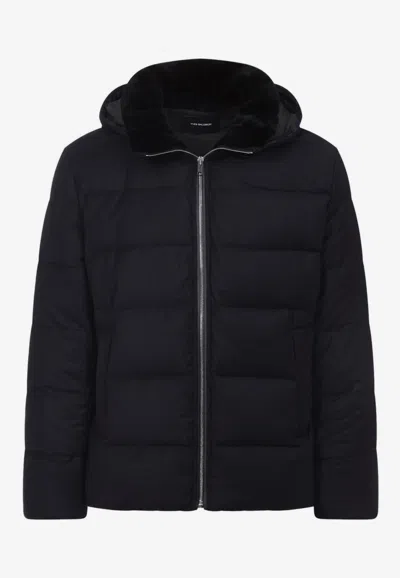 YVES SALOMON MINK-COLLAR ZIP-UP JACKET