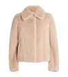 Yves Salomon Mink Collared Jacket In Pink