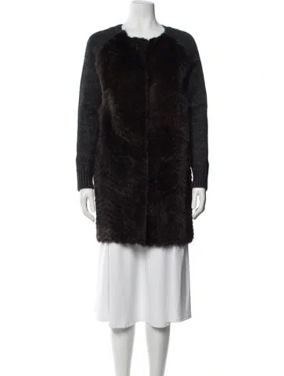 Pre-owned Yves Salomon Mink Fur Coat In Multi