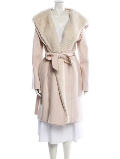 Pre-owned Yves Salomon Mink Fur Coat In Neutral