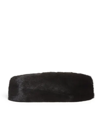 Yves Salomon Mink Fur Headband In Sand