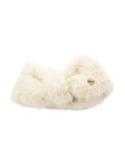 Pre-owned Yves Salomon Mink Headband In Neutral