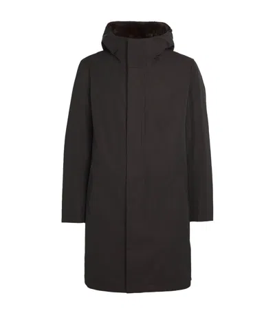 Yves Salomon Mink-lined Down Coat In Brown