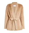 Yves Salomon Mink-merino Belted Cardigan