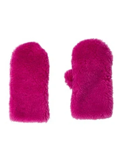 Pre-owned Yves Salomon Mittens In Pink