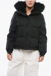 Yves Salomon Monogrammed Ski Jacket With Fur