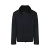 Yves Salomon Jacket In Double-sided Wool-cashmere Fabric With Mink Collar In Black