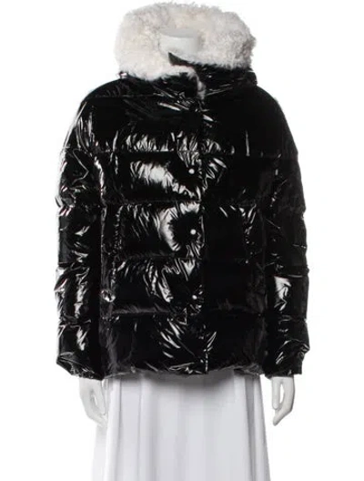 Pre-owned Yves Salomon Nylon Down Jacket In Black