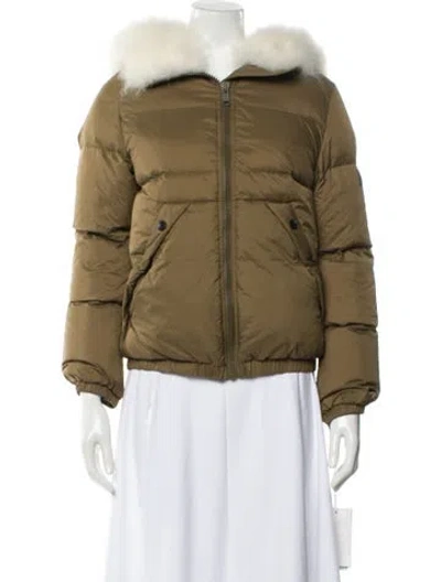 Pre-owned Yves Salomon Nylon Down Jacket In Multi