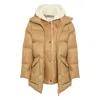 Yves Salomon Down Jacket In Brown