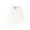 Yves Salomon Feather-trim Jacket In White