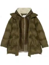 Yves Salomon Padded-design Coat In Green