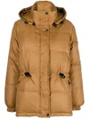 Yves Salomon Padded Down Jacket In Brown