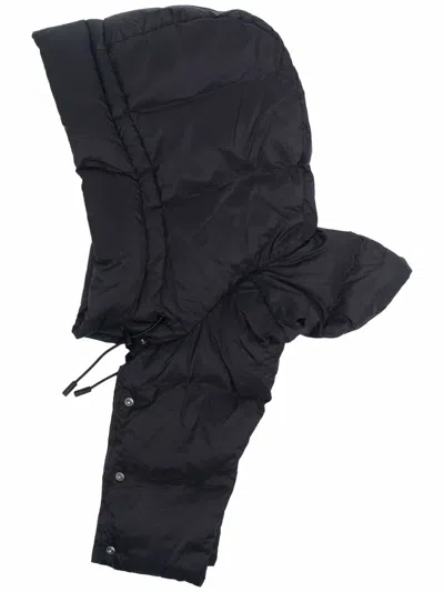 Yves Salomon Padded Drawstring Hood In 黑色