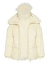 Yves Salomon Padded Oversized Jacket In Neutral