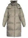 Shop Yves Salomon Padded Parka Coat In Grey