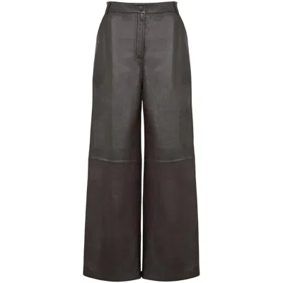 Yves Salomon Pants In Gray