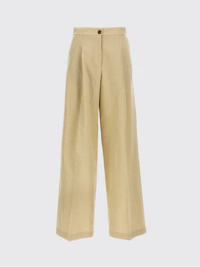 YVES SALOMON PANTS YVES SALOMON WOMAN COLOR BEIGE,G97677022