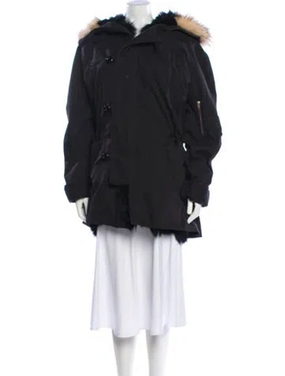 Pre-owned Yves Salomon Parka In Black