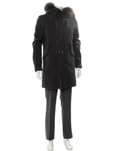 Pre-owned Yves Salomon Parka In Black