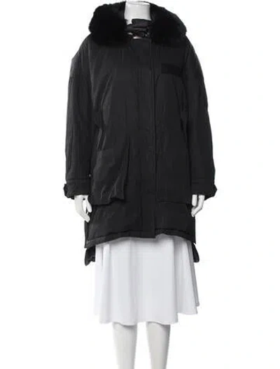 Pre-owned Yves Salomon Parka In Black