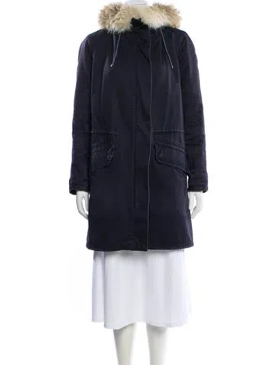 Pre-owned Yves Salomon Parka In Blue