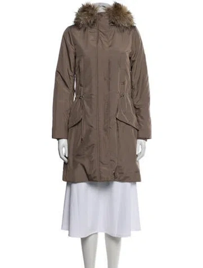 Pre-owned Yves Salomon Parka In Brown
