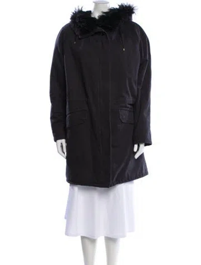 Pre-owned Yves Salomon Parka In Gray