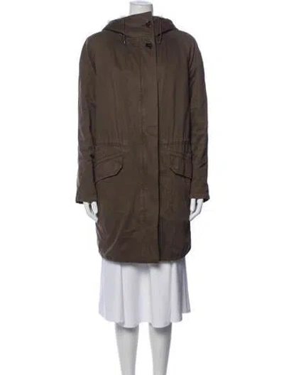 Pre-owned Yves Salomon Parka In Green