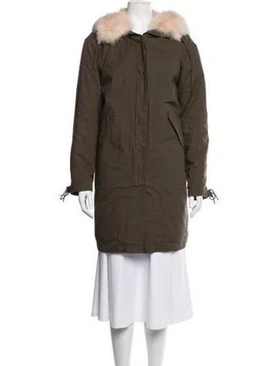 Pre-owned Yves Salomon Parka In Green