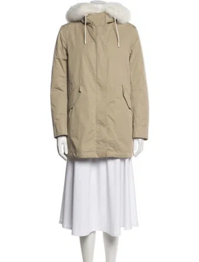 Pre-owned Yves Salomon Parka In Neutrals