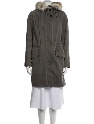 Pre-owned Yves Salomon Parka In Neutrals