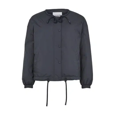 Yves Salomon Performance Fabric Jacket In Black