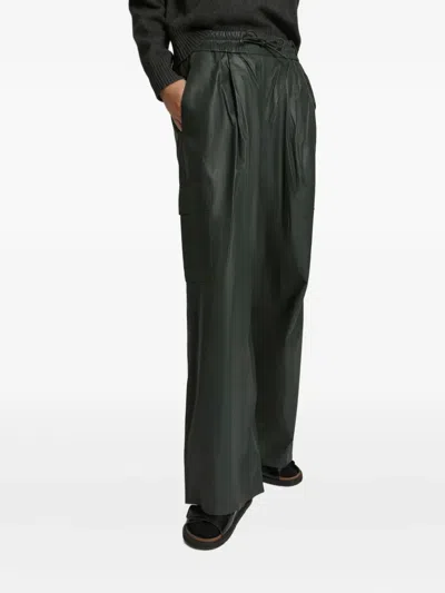 YVES SALOMON PLEATED CARGO TROUSERS
