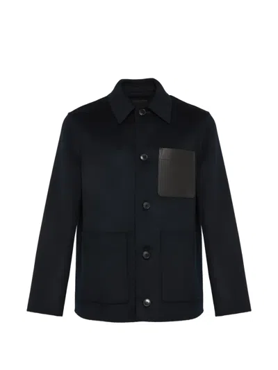 Yves Salomon Pocket-detail Shirt Jacket In Blue