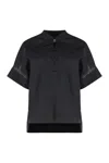 Yves Salomon Poplin Blouse In Black