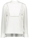 Yves Salomon Poplin Blouse In White
