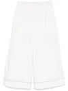 Yves Salomon Poplin Trousers In 白色