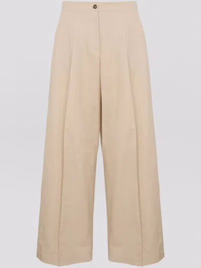 Yves Salomon Pressed-crease Trousers In Neutrals