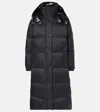 Yves Salomon Quilted Down Coat In Black